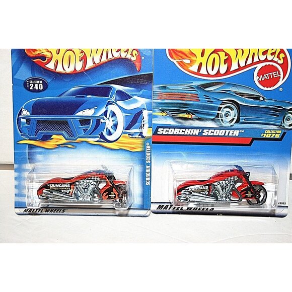 Hot Wheels Other - Hot Wheels Scorchin' Scooter 1075 / 240 Duncan's Motorcycle red orange (2)